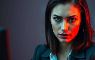 young woman looking at camera