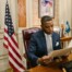 Black Senator working on a bill